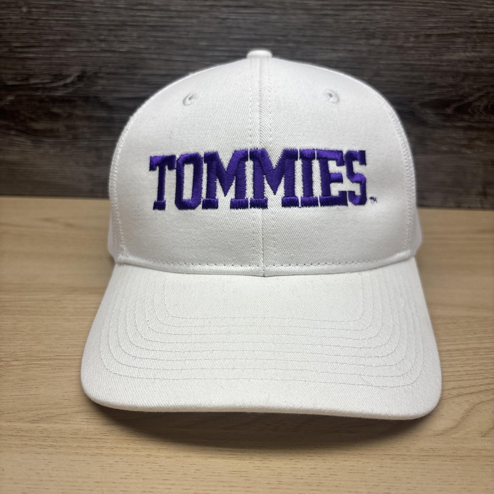St Thomas Tommies Hat Cap Snap Back Mens White Purple College Football